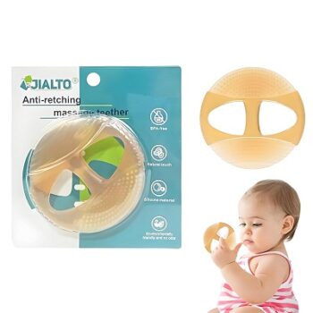 JIALTO Infant Teething Toys for Newborns/Baby Chew Toys for Sucking Requirements/Freezer-Safe Baby and Toddler Silicone Teether