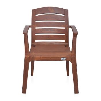 Nilkamal Set of 2 CHR2135 Plastic Chair, Mango Wood