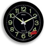 Oreva AQ-1837 Night Glow Round Plastic Analog Wall Clock