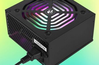 ZEBRONICS ZS500 500W Non Modular Power Supply with Silent 120mm RGB Fan, SATA x 3, 12V 28A (Max.), Over Voltage/Short Circuit Protection