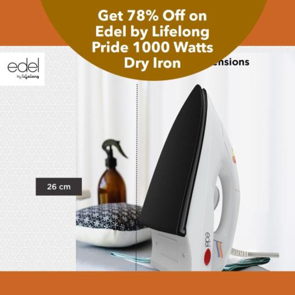 Edel by Lifelong Pride 1000 Watts Dry Iron