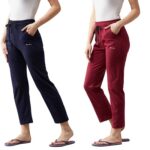 BLINKIN Cotton Pyjamas for Women Combo Pack of 2 with Side Pockets