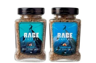 Rage Coffee Combo Pack of 2 - Irish Hazelnut & Creme Caramel Flavoured Coffee 50 Gms Each