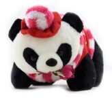 Tickles Black Panda with Rose Valentine Stuffed Soft Toy 26 Cm