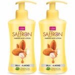 VI-JOHN Saffron Milk & Almond Body Lotion For Dry Skin | Deep Moisturiser and Instant Hydration Winter Cream, 250ml (Pack of 2)