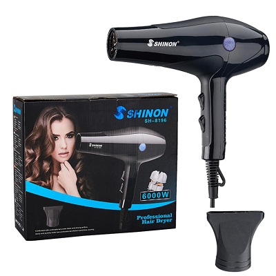 SHINON SH-8196 Professional Hair Dryer 6000 Watts 3 Heat Setting