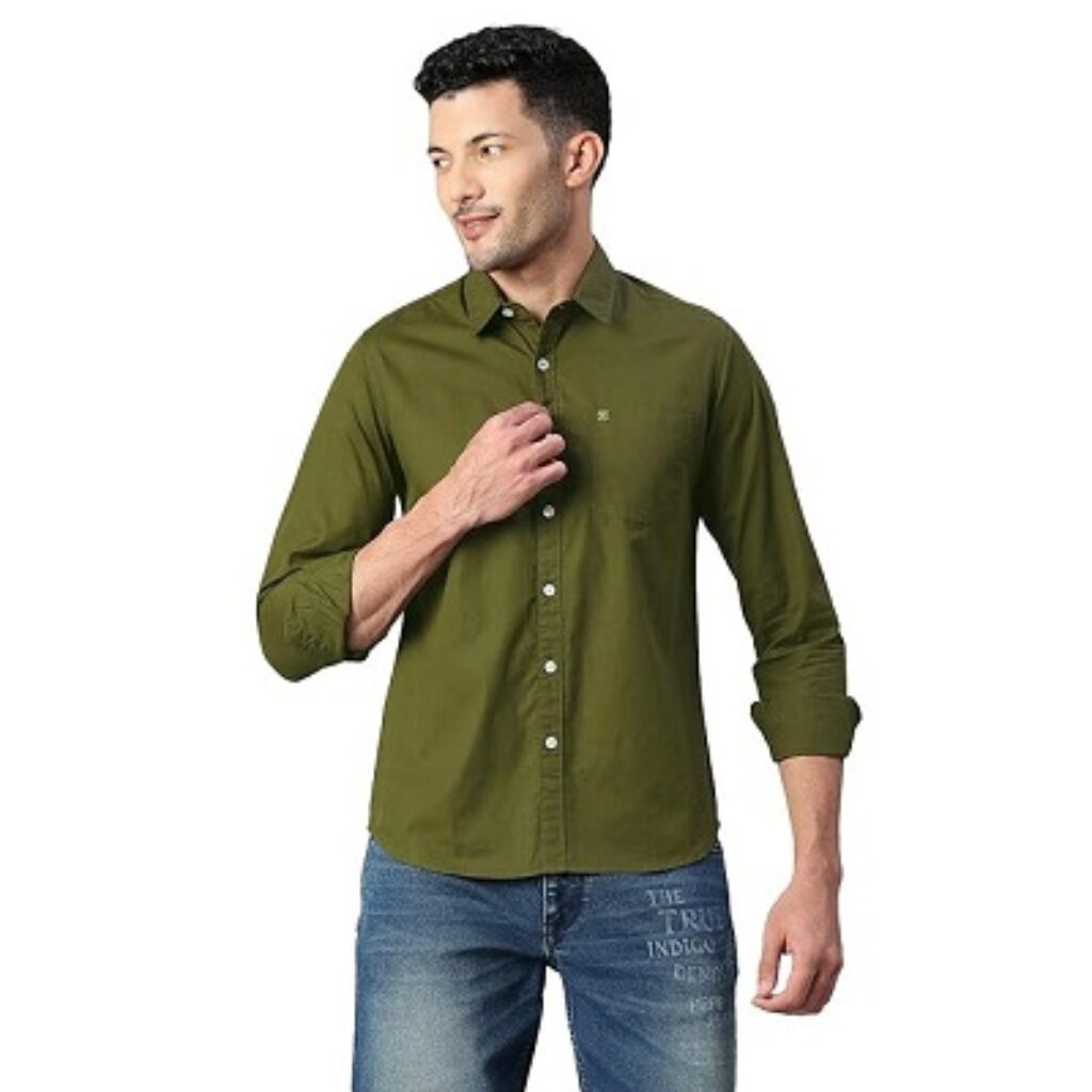 Hubberholme Men's Cotton Solid Regular Fit Casual Shirt