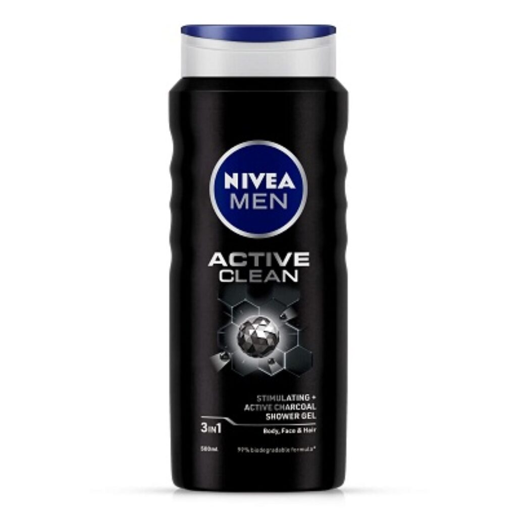 NIVEA MEN Active Clean Shower Gel,500 ml (Pack of 1)