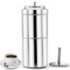 AADHIK South Indian Filter Coffee Maker 200 ML 2-4 Cup Mug Dripper Stainless Steel Medium Size for Home & Kitchen
