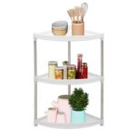 Primax ABS Plastic 3 Tier Storage Corner for Kitchen/Bathroom/Bathroom Accessories (White, APS-876-WHT-3-LAYER- Maxx)