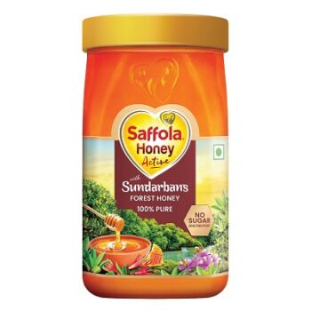 Saffola Honey Active, Made with Sundarban Forest Honey, 100% Pure Honey, No sugar adulteration, 1Kg