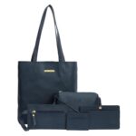 Bagsy Malone Women's Vegan Leather Stylish Tote Bag Pack of 5 | Ladies Purse Handbag