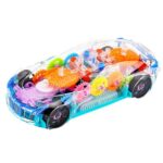 ToyMagic Transparent Mechanical Toy Car|360° Auto Rotating Sensor Car