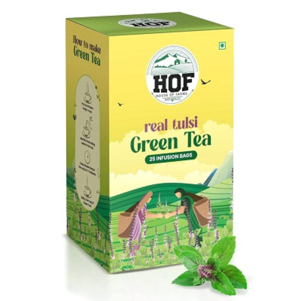 House Of Farms Tulsi Green Tea - 25 Tea Bags