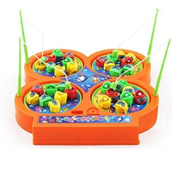 VGRASSP Fishing Game Toy Set with Rotating Board