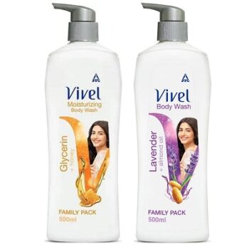 VIVEL Body Wash, Glycerin & Honey, Moisturising Shower Gel, For Glowing Skin,