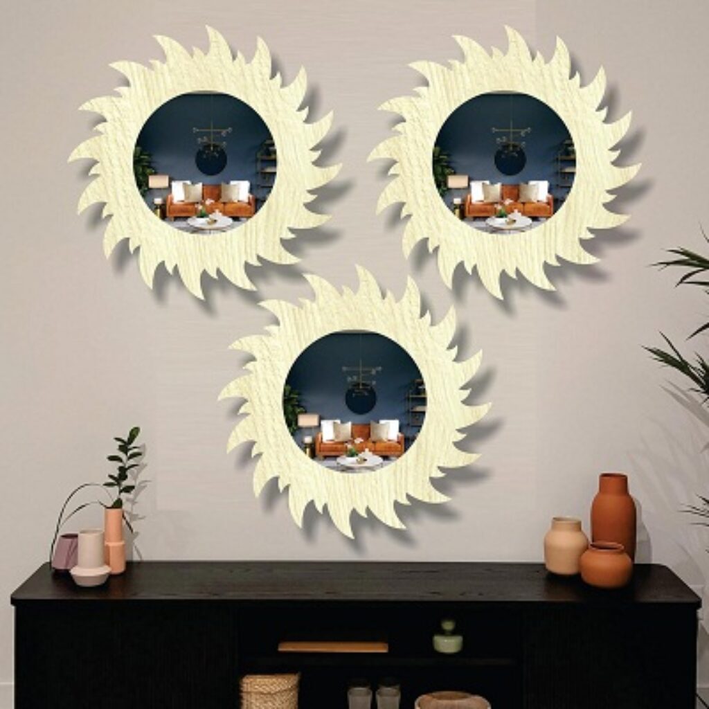 Creative Arts n Frames 11 inch Set of 3 Round Wall Décor Hand