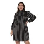 VERO MODA Women's Rayon Blend Long Sleeve Regular Fit Knee Length Dress