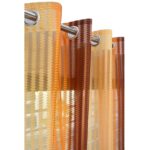 LaVichitra 1 Piece Premium Sheer Door Curtain - 7 feet, Orange