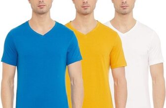 Amazon Brand - Symbol Men's Cotton Solid V-Neck Regular Fit T-Shirt (Pack of 3) (Available in Plus Size)