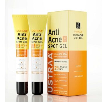 Ustraa Anti-Acne Spot Gel 15ml (Set Of 2) Reduces 99.9% Pimple-Causing Germs