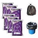 Ezee Flat Biodegradable Garbage Bags Medium Black 180 Pcs