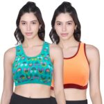 DChica Sports Bra for Women, Broad Strap Cotton Non-Padded