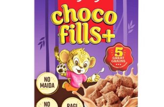 Bagrrys Choco Fills Plus | 5 Grain Goodness | Ragi Advantage | Source of Fibre | Kids Cereal | Choco Fills, 250 g Box