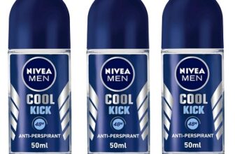 Nivea Cool Kick Deodorant Roll On for Men, 50ml, Pack of 3
