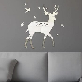 Xtore Deer Shape Wall Mirror for Home Decor (Pack of 1)