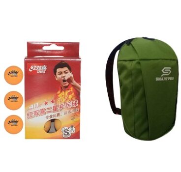 DHS TT Ball S-S1840BY 2 Star Y Supermarket (6 Pcs Box) 36 PCS with Smart PRO TT Special Cover Speed Green