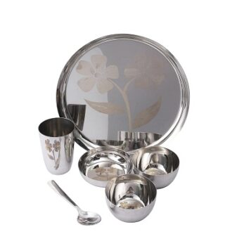 Abode Prime Stainless Steel Heavy Guage Material Dinner Set