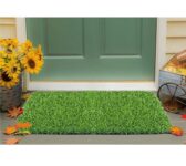 Status Artificial Grass Floor Door Mat in Home Kitchen Office Entrance Mats (12 x 18 Inch)