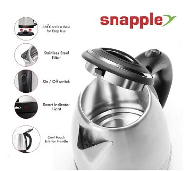 Snapple Aqua Eletric Kettle1.5 L Auto Cutoff Stainless Steel Electric Kettle