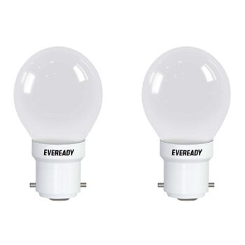 Eveready LED Deco | 0.5W LED Bulb | Lifespan of Up to 30000 Hours | Instant Start | 1 Year Warranty | Low Maintenance & Energy Efficient | Cool Daylight (6500-7500K) | B22 | White | Pack of 2