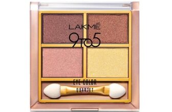Lakme 9 to 5 Eyeshadow Palette, Desert Rose, Shimmer Eye Shadow Quartet