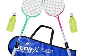 StarX Aluminum Shaft Unisex Badminton Racket with Double Wiring, Soft Grip