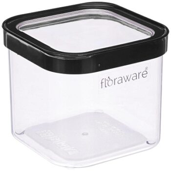 Floraware Food Safe Plastic Multiuse Square Fit-Lock Airtight Storage Jar