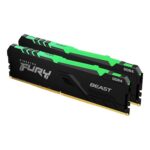 Kingston FURY Beast RGB 16GB (2x8GB) 3600MHz DDR4 CL17 Desktop Memory Kit of 2 KF436C17BBAK2/16