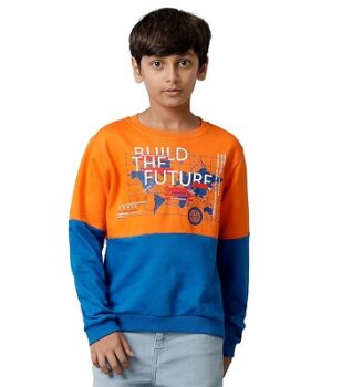 KYDA KIDS 100% Cotton Boys Sweatshirt Round Neck Printed Full