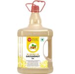 IndicWisdom Wood Pressed Groundnut Oil 5 Liter (Cold Pressed - Extracted on Wooden Churner)