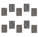 Havells ORO TV Socket ORO (Magnesium Grey,Pack of 10)