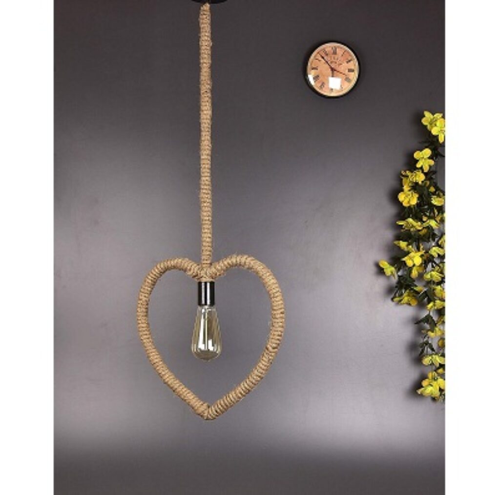 Tu Casa HG-01 Heart Shape Rope pendent Light Jute Rope Holder Type e