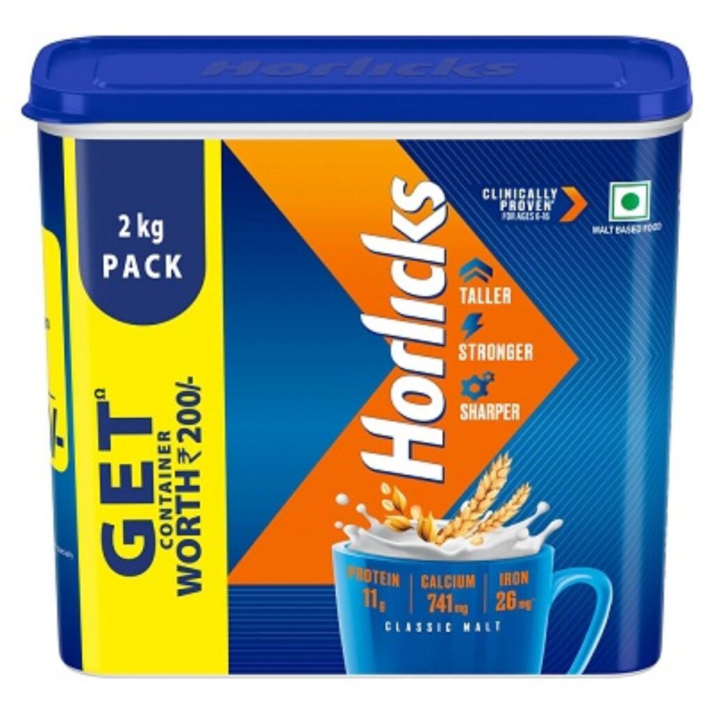 Horlicks Health & Nutrition Drink for Kids, 2kg Refill Container