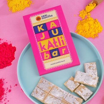 Go DESi Kaju Katli Bar, 2 x 60 g, 61% Cashews, Cashew Bar