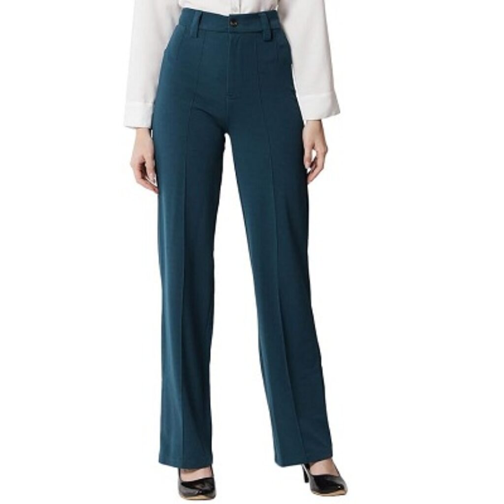 KOTTY Women Polyester Blend Solid Trousers