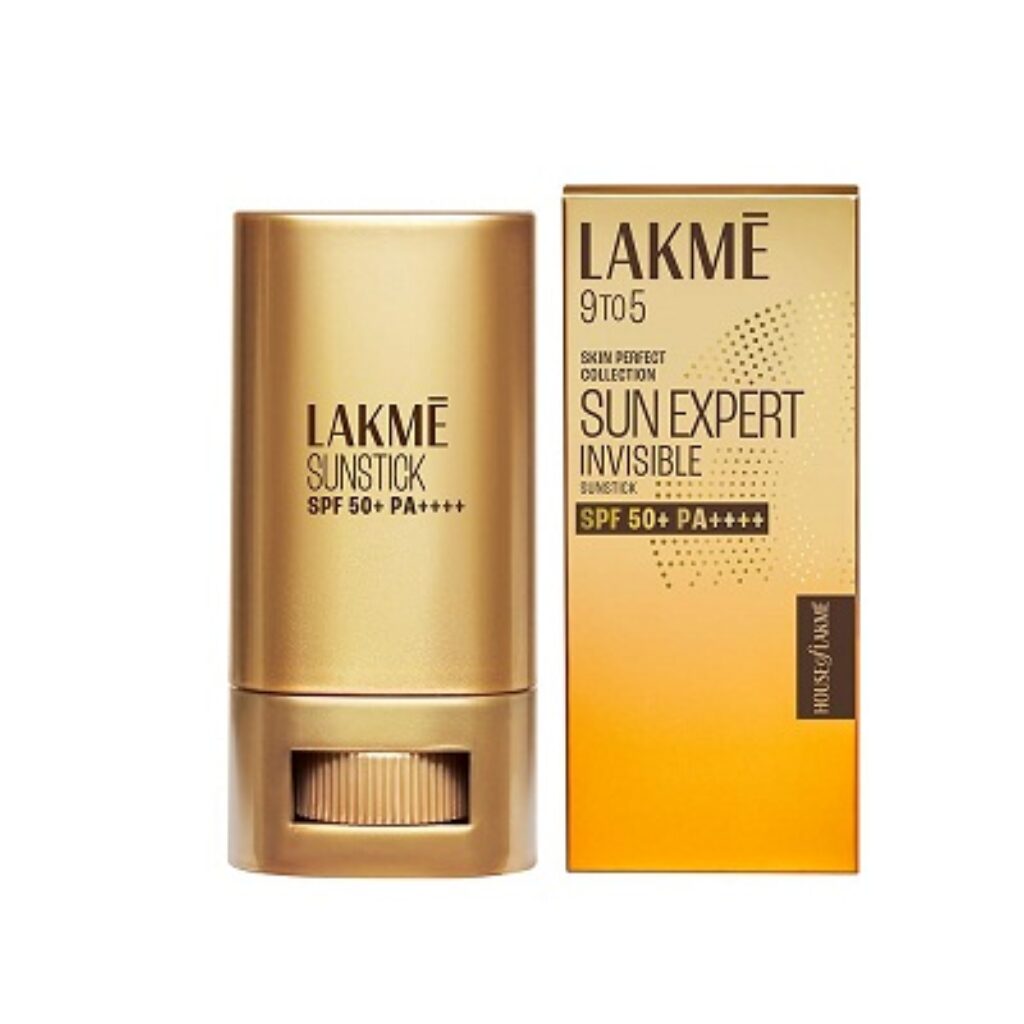 Lakme Sun Expert Invisible Sunstick, SPF 50 PA+++ for UVA/B, No white cast, on the go protection