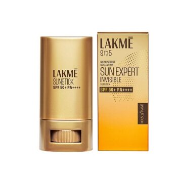 Lakme Sun Expert Invisible Sunstick, SPF 50 PA+++ for UVA/B, No white cast, on the go protection