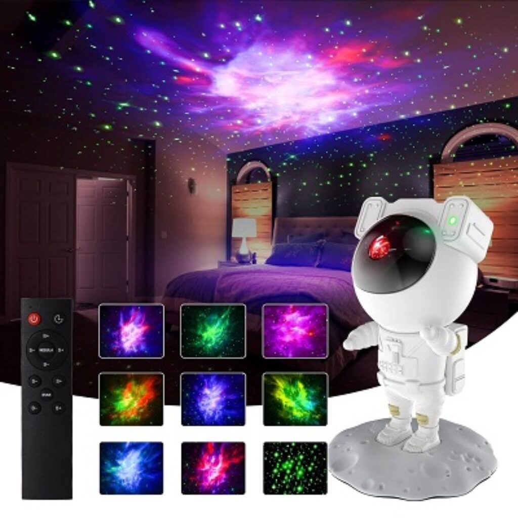 REFULGIX Star Astronaut Galaxy Lamp with Remote Control - 360° Adjustable Timer Kids Astronaut Nebula Night Light, for Baby Adults Bedroom, Gaming Room, Home and Party