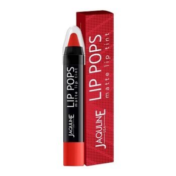 Jaquline USA Lip Pops matte lip tint | Red Pop 02| Argon and Castor oil enriched